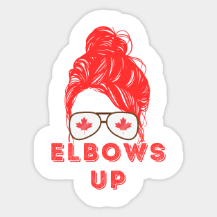 Elbows-Up Sticker